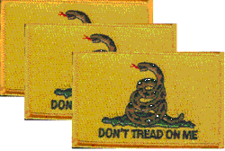 Gadsden Flag Patch<br>Pack of 3