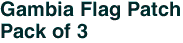 Gambia Flag Patch<br>Pack of 3