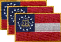 Georgia Flag Patch<br>Pack of 3