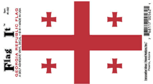Georgia Republic Flag Decal<br>Pack of 6
