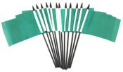 Green Miniature Flags - 12 Pack