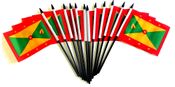 Grenada Miniature Flags - 12 Pack