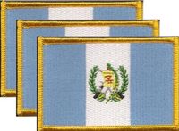 Guatemala Flag Patch<br>Pack of 3