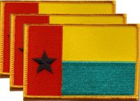 Guinea Bissau Flag Patch<br>Pack of 3