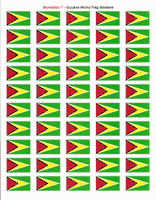 Guyana Sheet of 50 Stickers