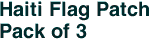 Haiti Flag Patch<br>Pack of 3