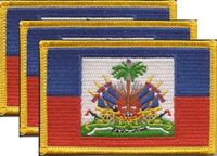 Haiti Flag Patch<br>Pack of 3