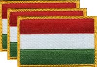 Hungary Flag Patch<br>Pack of 3