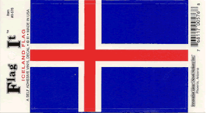 Iceland Flag Decal<br>Pack of 6