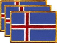 Iceland Flag Patch<br>Pack of 3