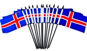 Iceland Miniature Flags - 12 Pack