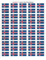 Iceland Sheet of 50 Stickers