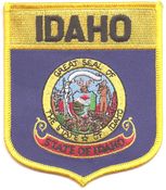 Idaho Flag Shield Patch<br>Pack of 3