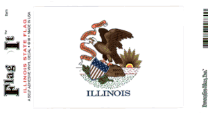 Illinois Flag Decal<br>Pack of 6