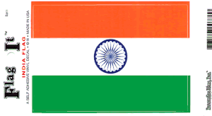 India Flag Decal<br>Pack of 6