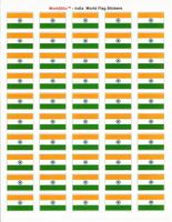 India Sheet of 50 Stickers