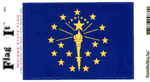 Indiana Flag Decal<br>Pack of 6