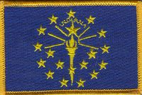 Indiana Flag Patch<br>Pack of 3