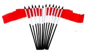 Indonesia Miniature Flags - 12 Pack