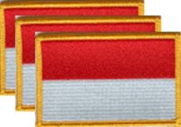 Indonesia Flag Patch<br>Pack of 3