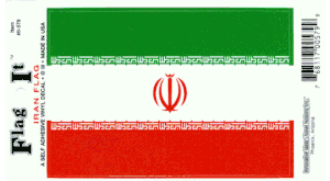 Iran Flag Decal<br>Pack of 6