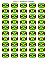 Jamaica Sheet of 50 Stickers
