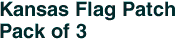 Kansas Flag Patch<br>Pack of 3