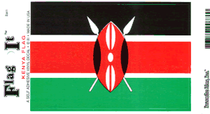 Kenya Flag Decal<br>Pack of 6