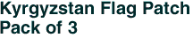Kyrgyzstan Flag Patch<br>Pack of 3