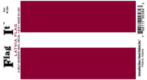 Latvia Flag Decal<br>Pack of 6