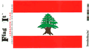 Lebanon Flag Decal<br>Pack of 6