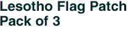 Lesotho Flag Patch<br>Pack of 3
