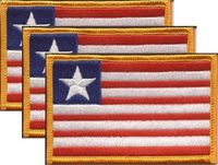 Liberia Flag Patch<br>Pack of 3