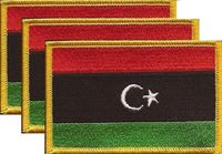 Libya Flag Patch<br>Pack of 3