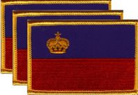 Liechtenstein Flag Patch<br>Pack of 3