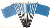 Light Blue Miniature Flags - 12 Pack