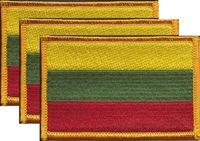 Lithuania Flag Patch<br>Pack of 3