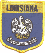 Louisiana Flag Shield Patch<br>Pack of 3
