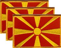 Macedonia Flag Patch<br>Pack of 3
