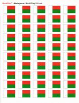 Madagascar Sheet of 50 Stickers