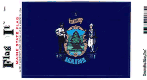 Maine Flag Decal<br>Pack of 6