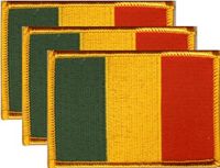 Mali Flag Patch<br>Pack of 3