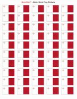 Malta Sheet of 50 Stickers
