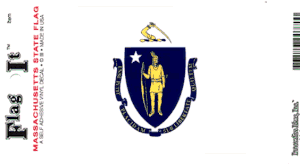 Massachusetts Flag Decal Pack of 6