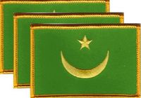 Old Mauritania Flag Patch<br>Pack of 3
