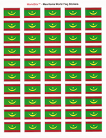 Mauritania Sheet of 50 Stickers
