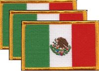 Mexico Flag Patch<br>Pack of 3