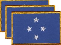 Micronesia Flag Patch<br>Pack of 3
