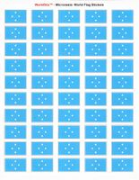 Micronesia Sheet of 50 Stickers