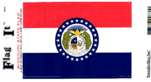 Missouri Flag Decal<br>Pack of 6